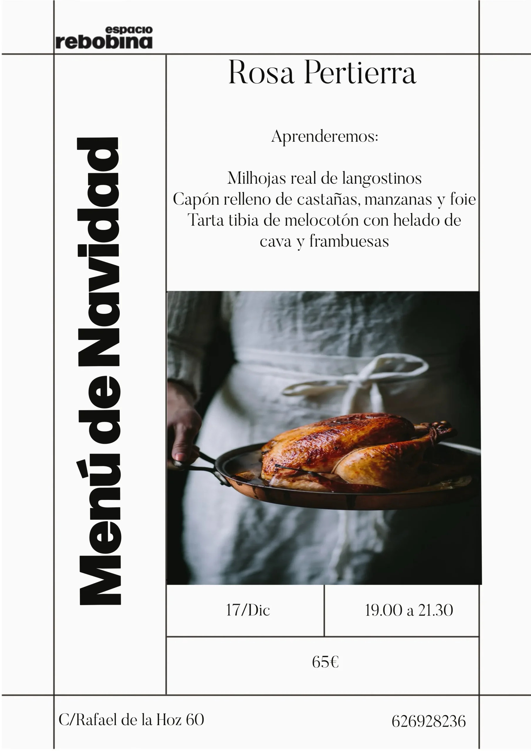 Workshop taller de menu de navidad espacio rebobina